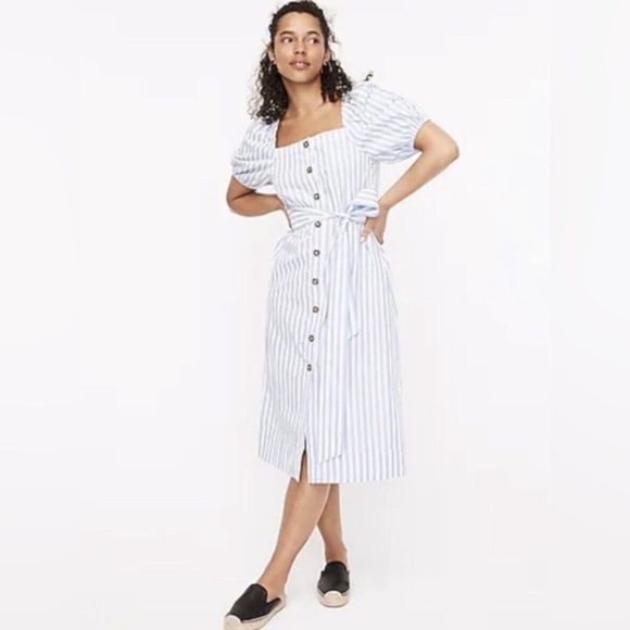 J Crew Cottage Stripe Cotton Dress XS - Picture 3 of 3
